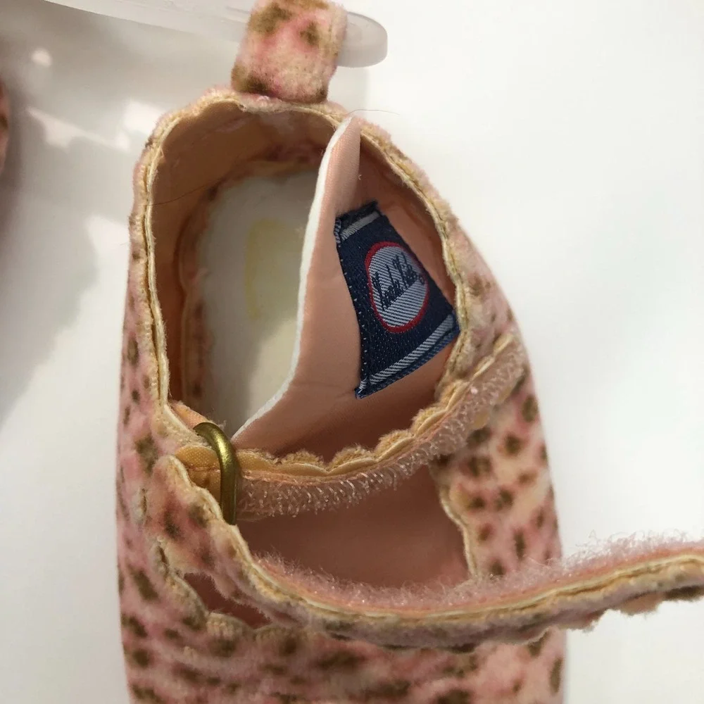 Koala Kids Shoes Girls 12-24 Months Pink Leopard Mary Jane Hook Loop Infant Baby